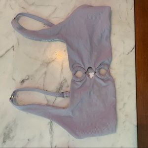 Maaji size large purple reversible bikini top